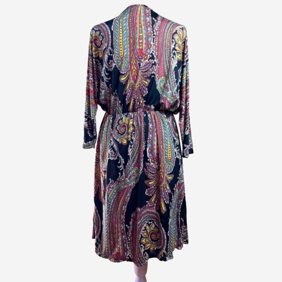 Relaxx by Exist Black Red Paisley Dress 2X NWT Boho Chic - Picture 2 of 10